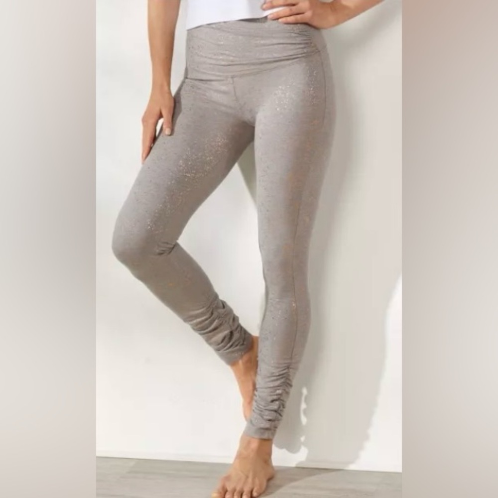 Soft Surroundings Sz M Sparkly Gray Women’s Leggings